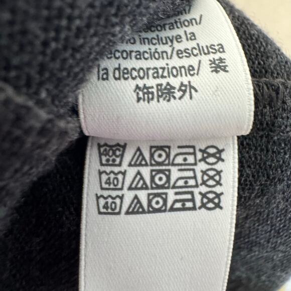 Victoria's Secret Wrap Robe M/L Charcoal Gray Lace Trim Belted - Picture 7 of 8